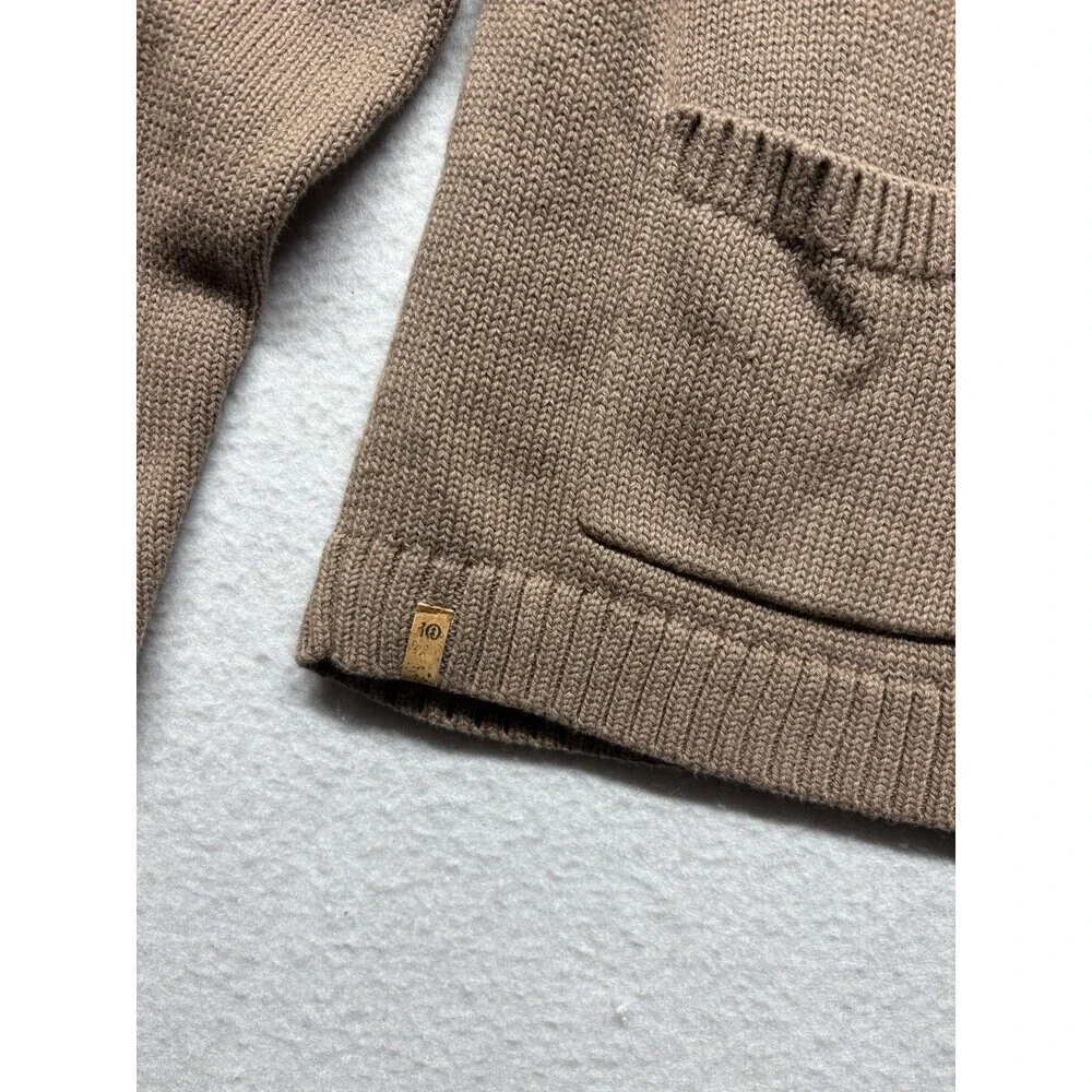 Tentree Cardigan Sweater Brown Organic Cotton Women XL Minimalist Gorpcore Boho - Picture 3 of 7